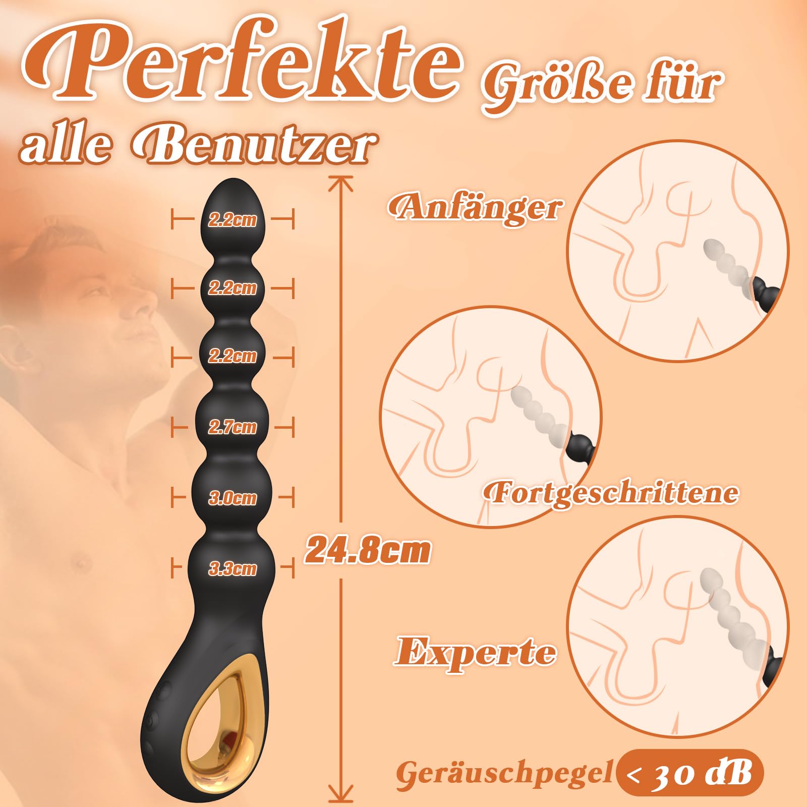 Palline, Catena con 6 Perline, Sex Toy, Vibratore, Stimolazione della Prostata, Uomini, Plug, Sex Toy, Plug Butt, Plugs, Giocattoli, Vibratori per Uomini, Principianti, Coupl