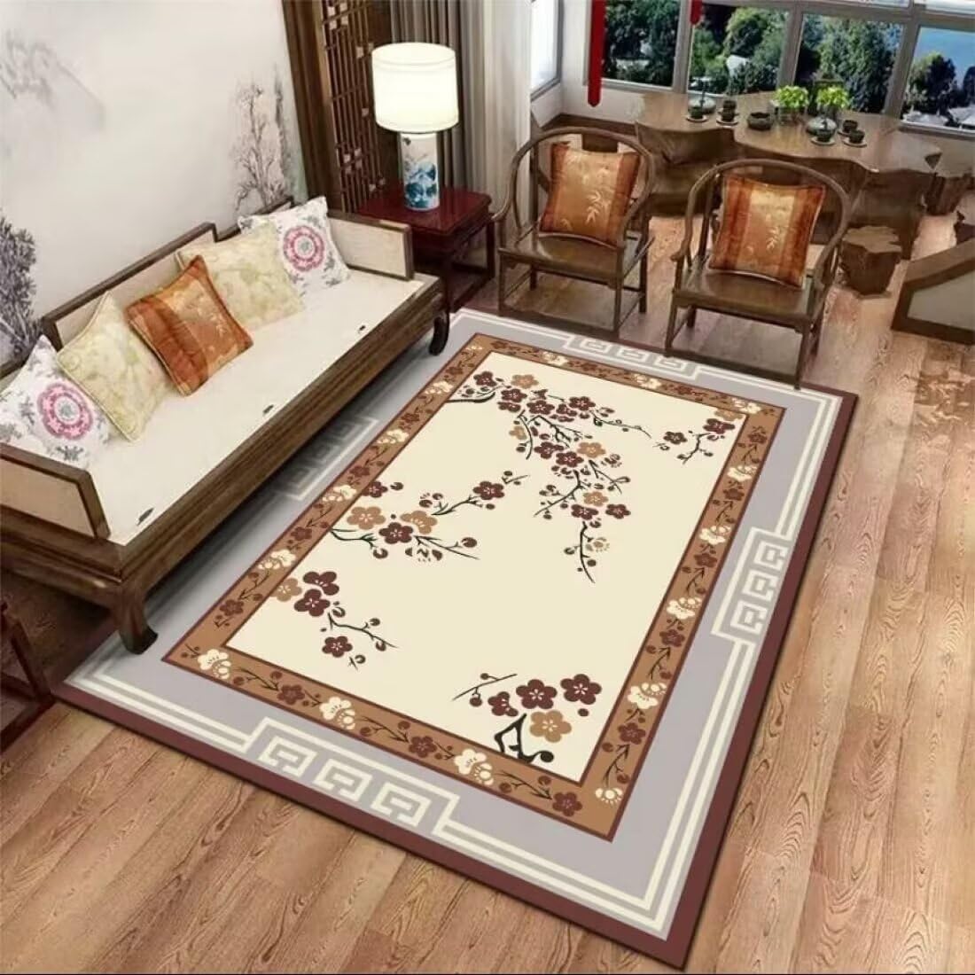 Tapis de chambre et salon 80x160cm antidérapant avec accessoires de ménage faciles à entretenir