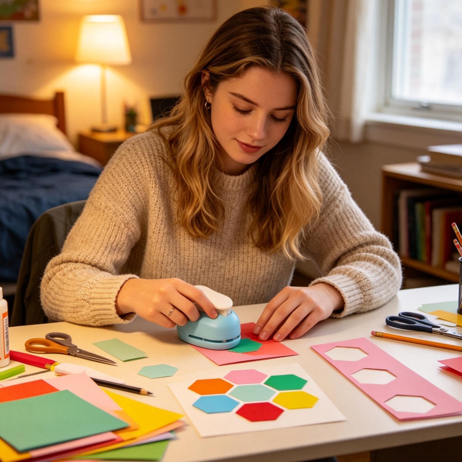 Perforadora universal Hexagon Scrapbooking Accesorios