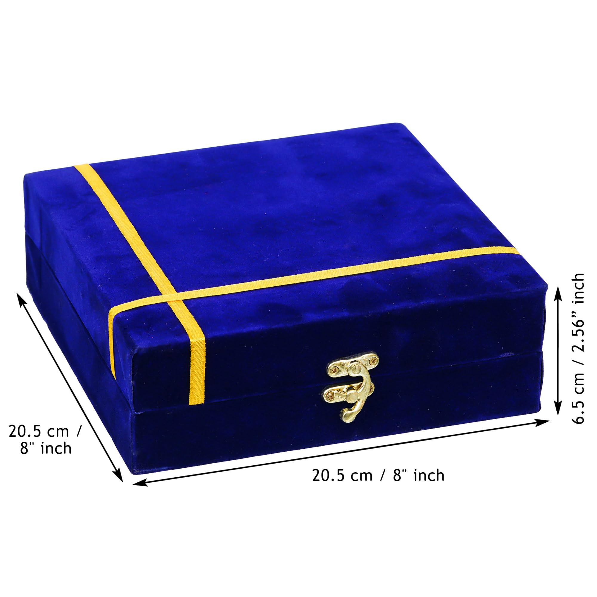 Webelkart Silver Plated Swastik Pooja Thali Set with Velvet Box for Diwali Poojan/Pooja Room/Diwali Gifting |ReturnGift,Thali Set for Puja (Silver) 2