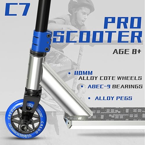 Miniatura 4 de CREDO STREET Patinete Pro Scooter-Stunt diseñado para niños y niñas, adolescentes, para 8+ y adecuado para ciclistas de todos los niveles