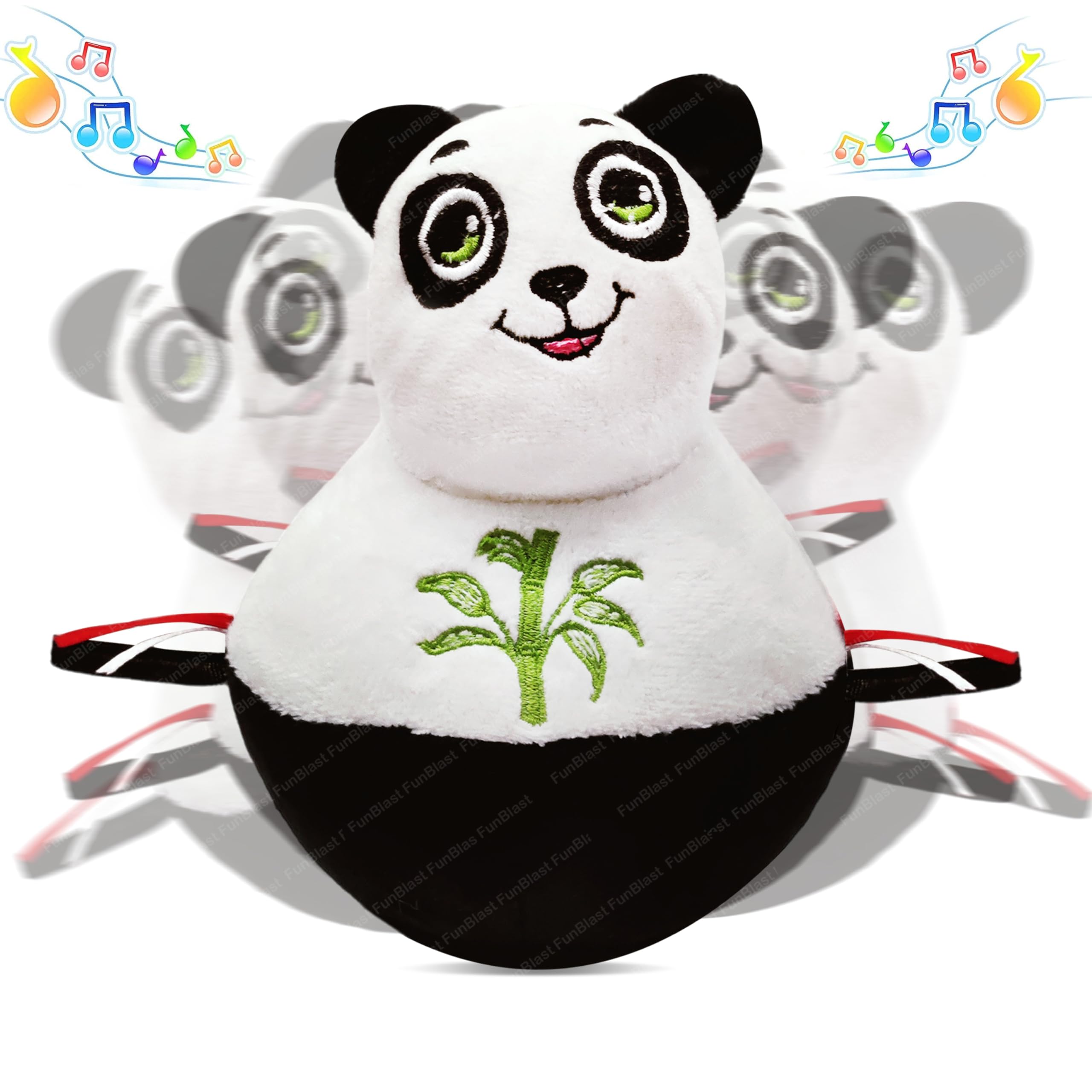 FunBlast Roly Poly Soft Toy for Kids – Toy for New Born Baby, Rolling Animal Figure Toys for Babies, Sweet Bell Music, Baby Balancing Nodding Toys for Kids, Boys, Girls (Panda)