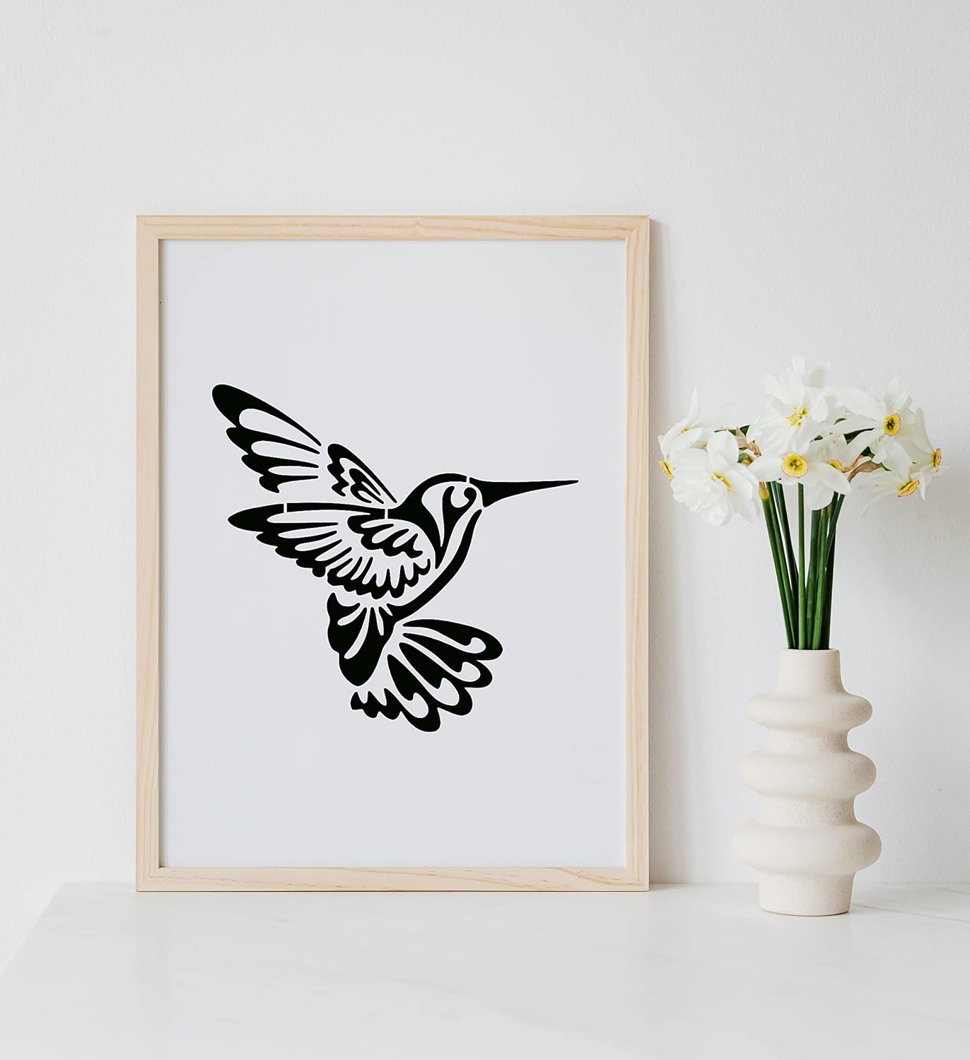 DGAGA 6 Pieces Silk Screen Stencils Hummingbird Butterfly Bee Mesh Stencils Self Adhesive Reusable Transfers for Painting on Wood,Furniture,Chalkboard,T-Shirt,DIY Home Decor Chalk Past Art