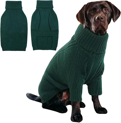 IECOii Suéter XXL para perro, suéter de punto para perros grandes, Navidad, sudadera de cuello alto para mascotas para perros extragrandes, niños y