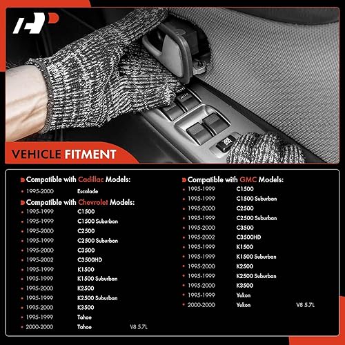 Miniatura 2 de A-Premium Manija de puerta interior para el lado del conductor delantera o trasera compatible con Chevrolet Tahoe 1995-2000, CK 1500 2500 3500