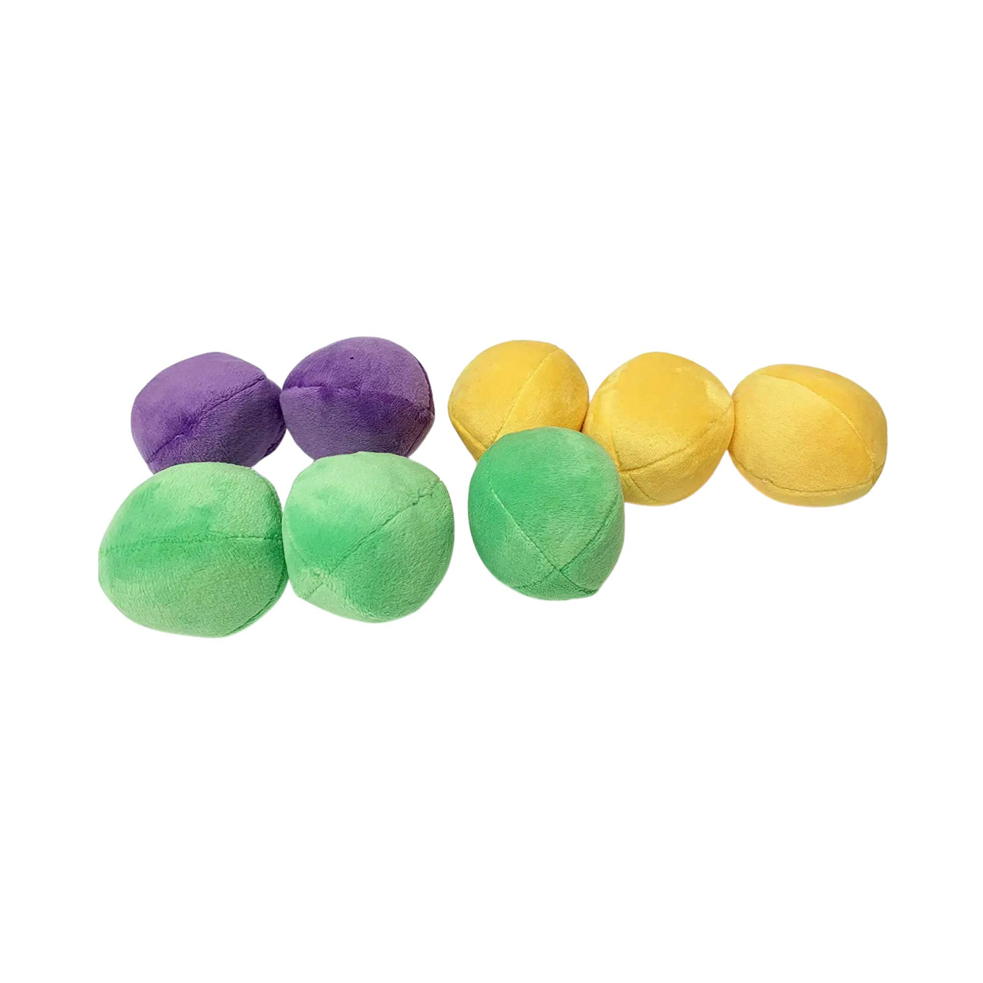 Midlee Squeaky and Crinkley 2 1 2 Plush Dog Balls Set of 8 Refill Hide a Ball