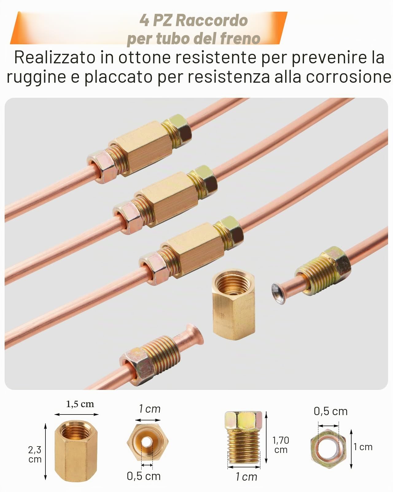 Kit di Torcitura per tubo di Freno, 7m Tubo di Freno Ø 4,75 mm Rame-Nickel Kit, per tubi di rame ed alluminio morbide