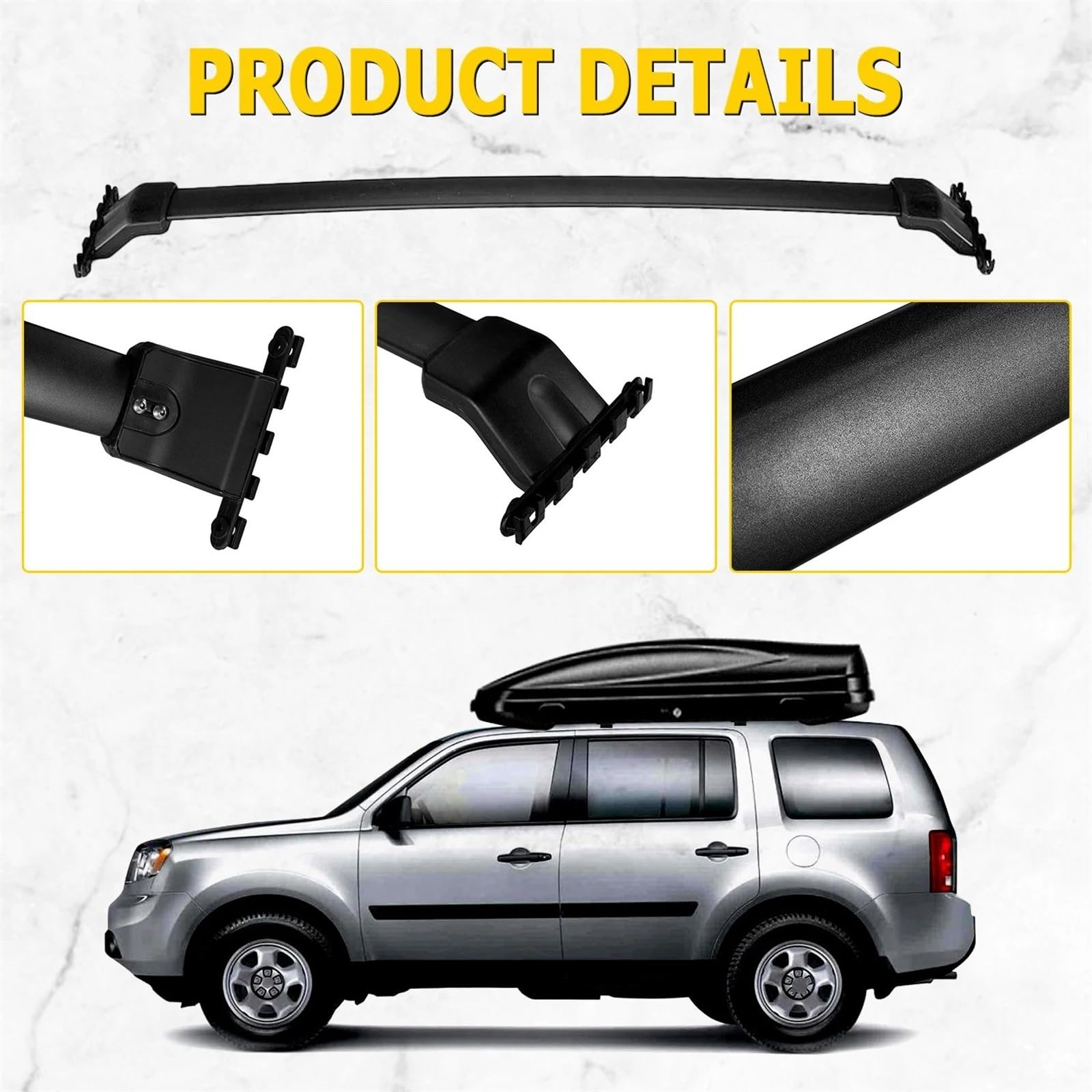 Barras Cruzadas para Techo Coche Portaequipajes para SUV Aleación Aluminio para Pilot Kayaks Canoas Y Bicicletas, Soporte para Techo, 2009-2015 Barras De Techo Baca Coche