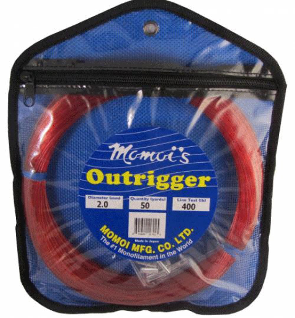 Momoi Outrigger Monofilament Rigging Kit - 400 lbs. Line Test - Bright Red