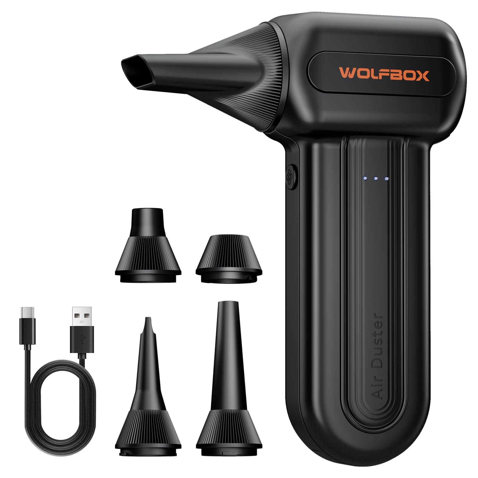 Add WOLFBOX MF60 Cordless Air Duster, 110000 RPM, 5 Nozzles - Image 1