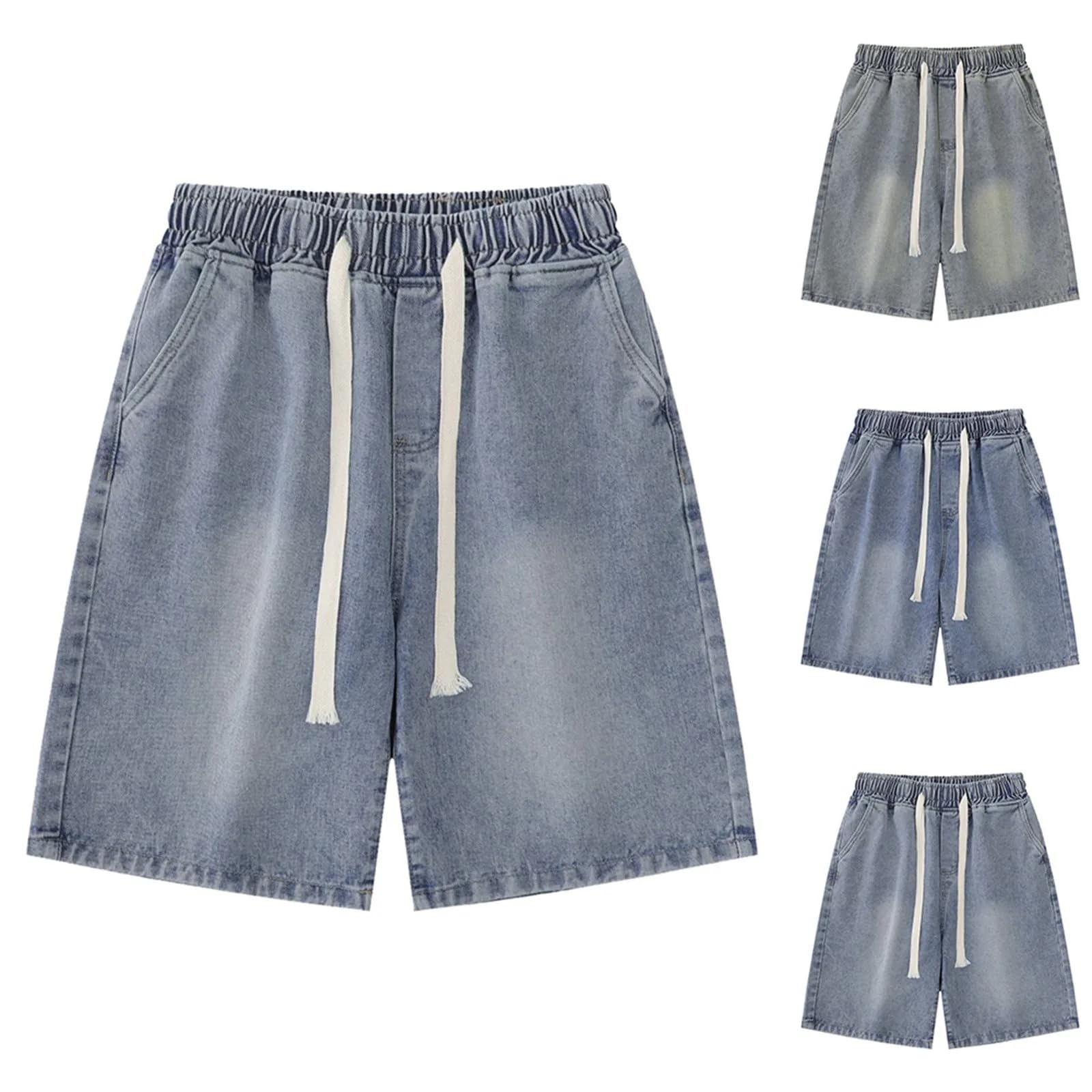 Harajuku Coreano Denim Shorts Donne Patchwork Hip Hop Blu Jeans Shorts Femme Estate Jorts Streetwear