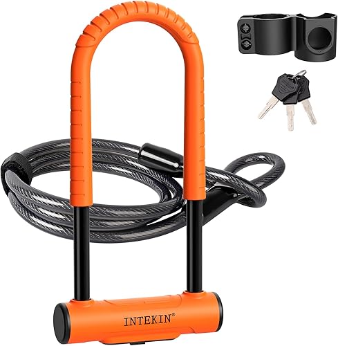 Miniatura 8 de Bike U Lock Heavy Duty Bike Lock Bicycle Lock, 16mm U Lock and 3ft / 5ft / 6ft Length Security Cable with Sturdy Mounting Bracket for Bicycle,