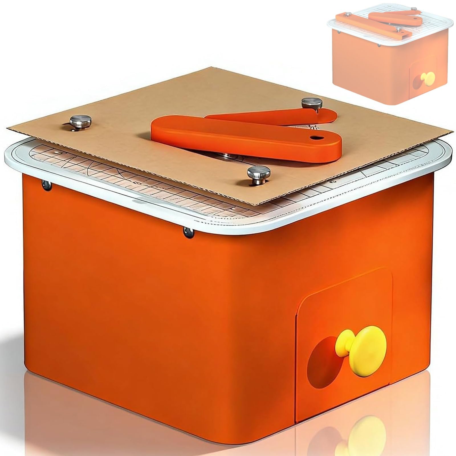 Cortador eléctrico de cartón, herramienta de corte segura con regla deslizante y ranura para guía de virutas, 0-4 mm de grosor, para proyectos de bricolaje e ingeniería.