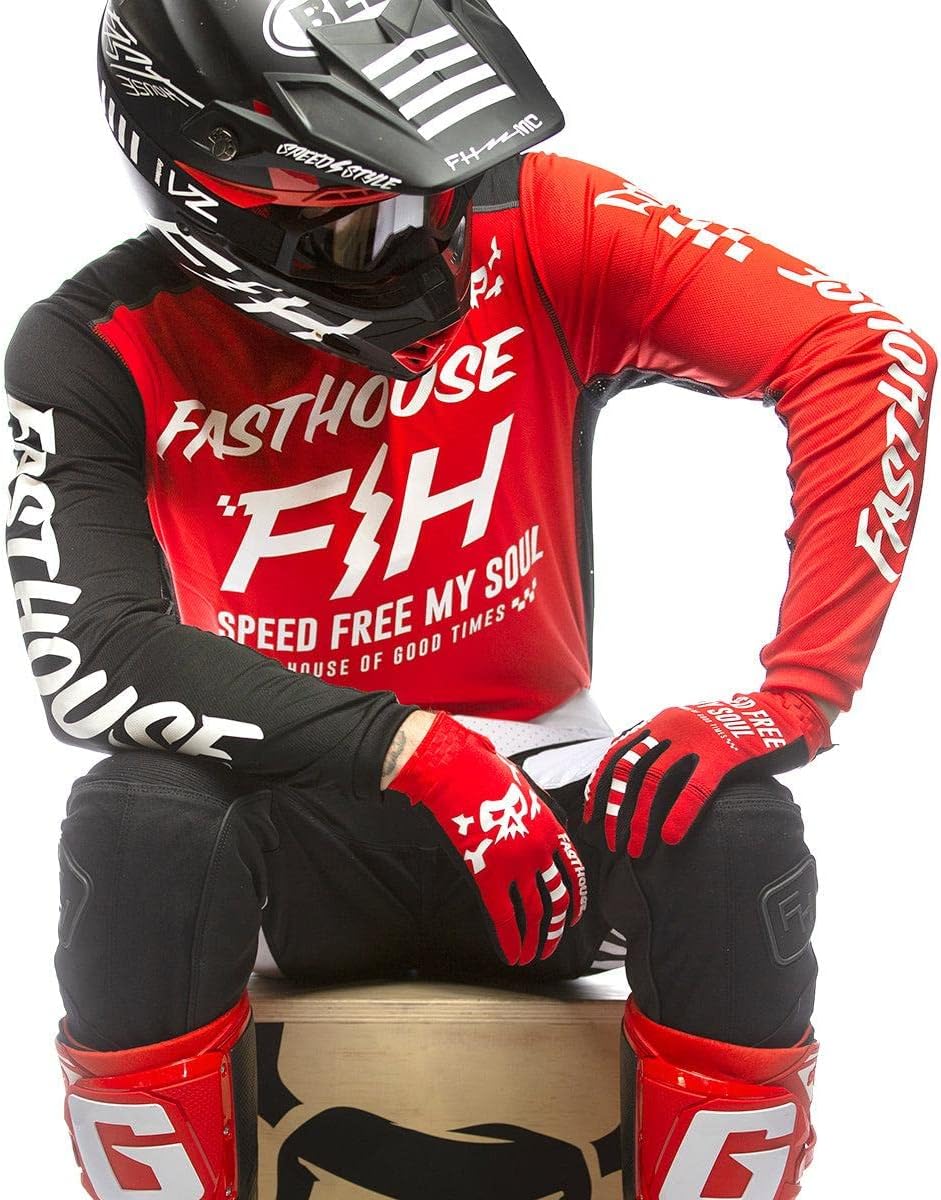 FASTHOUSE Grindhouse Slammer Jersey (Red/Black, Medium)