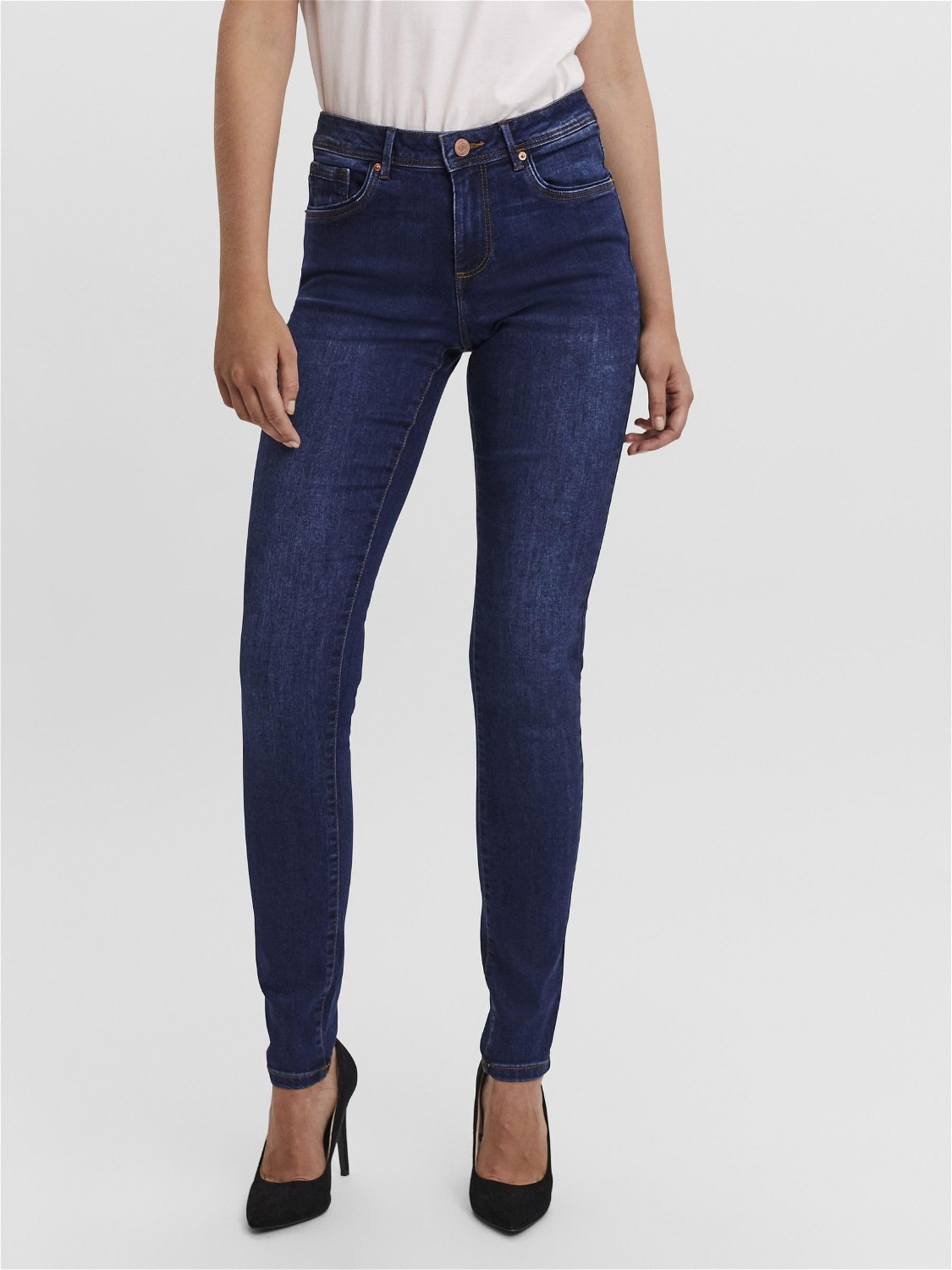 VERO MODA Damen VMTANYA MR S Piping Jeans VI207 GA 10225234