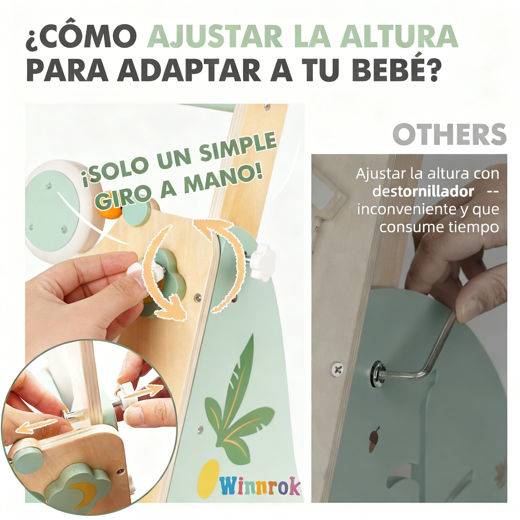 Andador Bebé Madera Montessori, Juguete Primeros Pasos Educativo