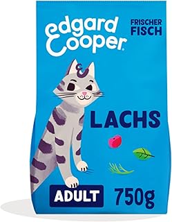 Edgard & Cooper Katzenfutter, Trockenfutter für Katzen, (Lachs, 750g), Getreidefrei, voll von frischem Frisch und natürlichen Zutaten, geeignet für sterilisierte und aktive Katzen product image