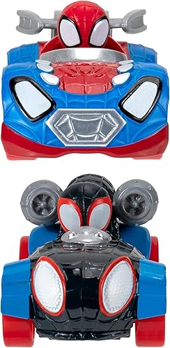 Miniatura 9 de Marvel Spidey y Sus Increíbles Amigos Juego de Pista de la Ciudad - Juego de 24 Pulgadas con Dos Vehículos Exclusivos de 3 Pulgadas