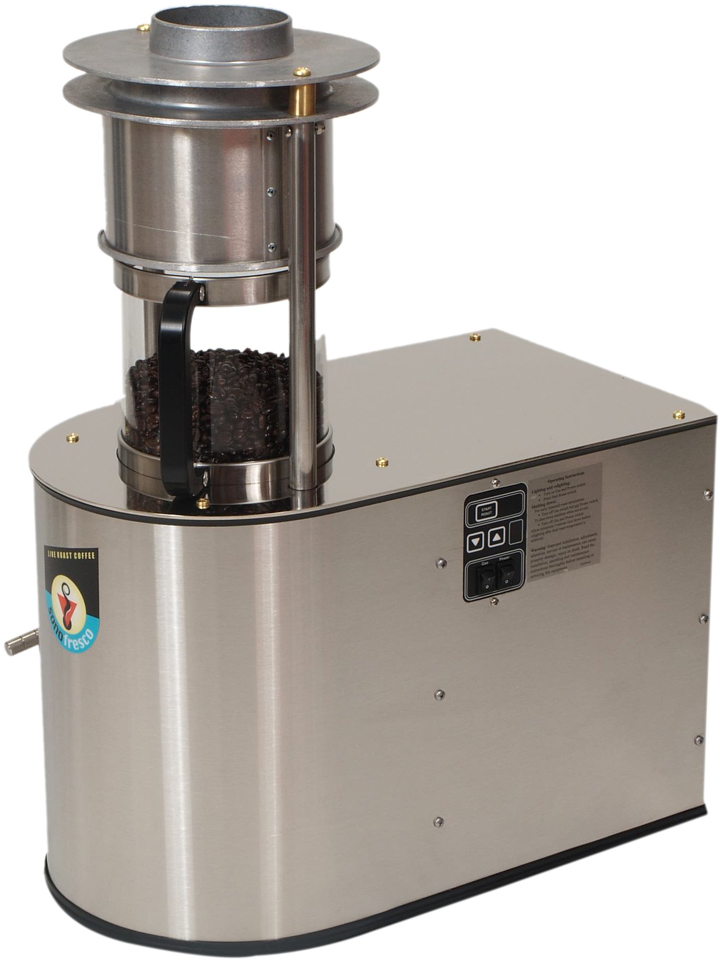 Buy Sonofresco Natural Coffee Roaster, 1Pound, Brushed Stainless Steel