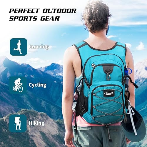 Miniatura 7 de Mochila de hidratación con vejiga de agua de 3 litros, mochila de hidratación aislada para correr, mochila de agua ligera para senderismo, ciclismo,