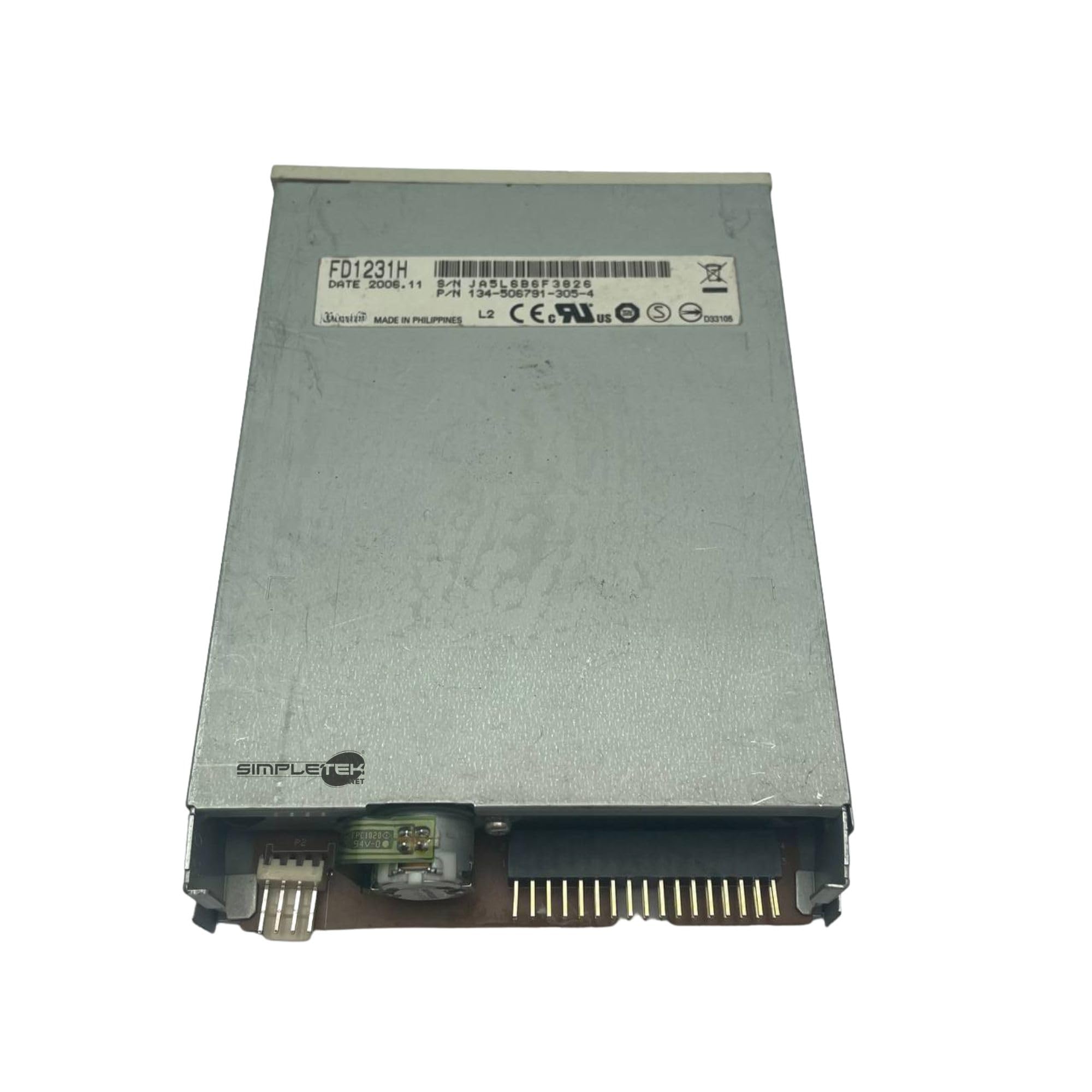 SIMPLETEK - Lettore Floppy Disk 3.5" Interno 3.5” 1.44MB - Bianco | FDD Standard per Computer Desktop | FD1231H (Ricondizionato)