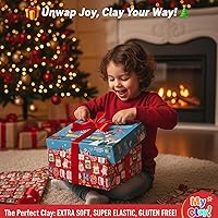 Vista 7 de Arcilla seca al aire para niños, 12 arcilla para modelar de Navidad, kit de arcilla mágica con herramientas y tutoriales, suave y antiadherente