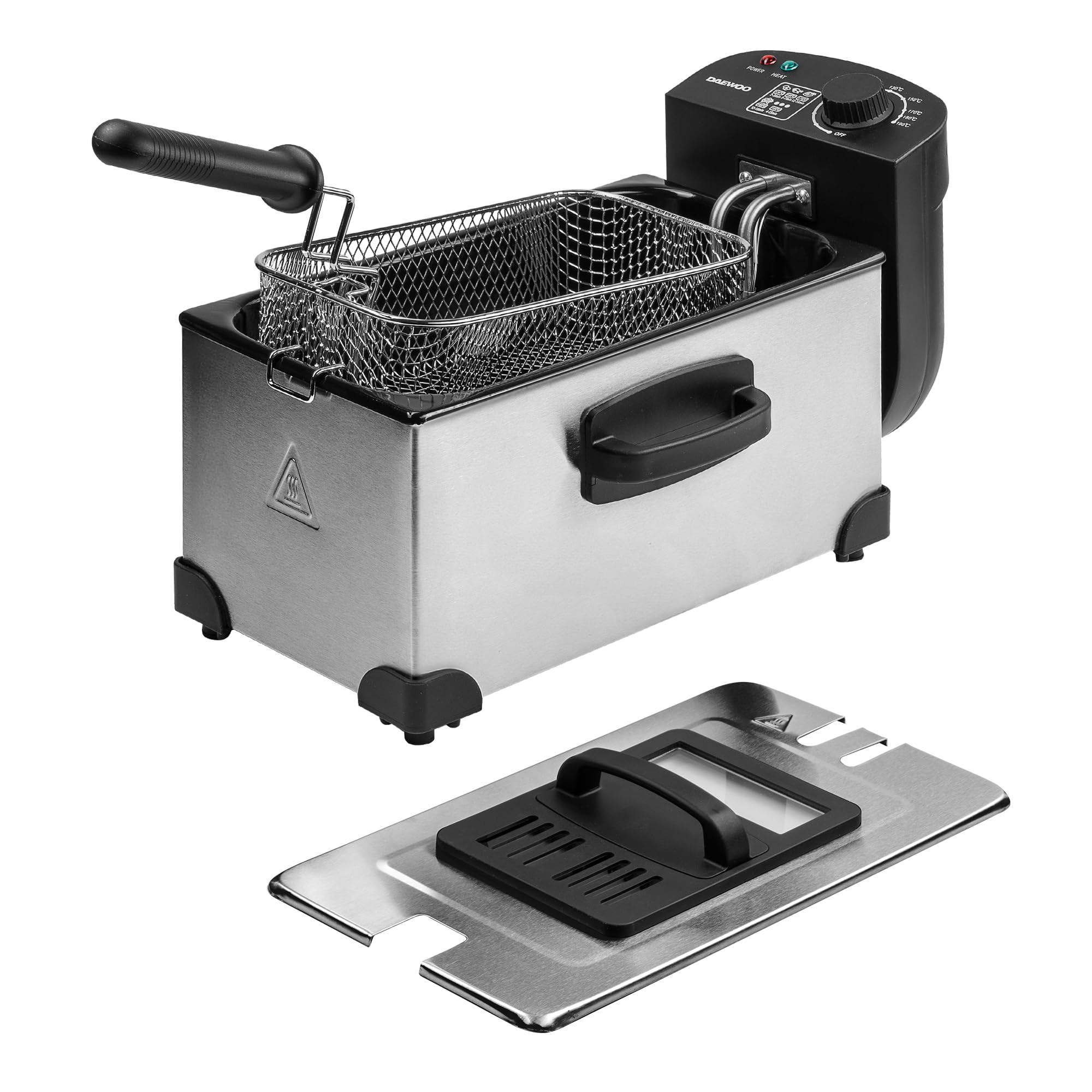 Daewoo 3L Deep Fat Fryer - Black - Stainless Steel