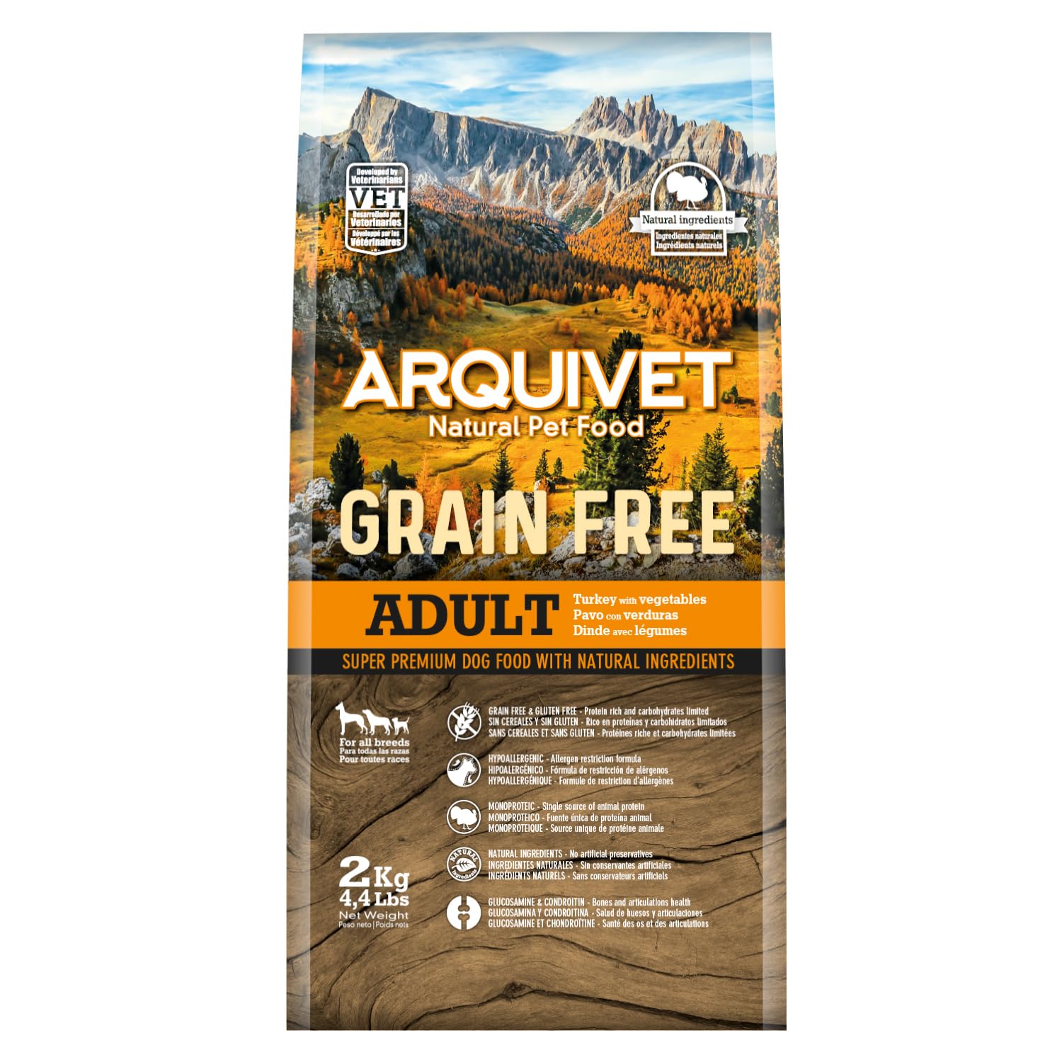 Arquivet Comida de Perros con Pavo sin Granos, 12 kg (Paquete de 1)