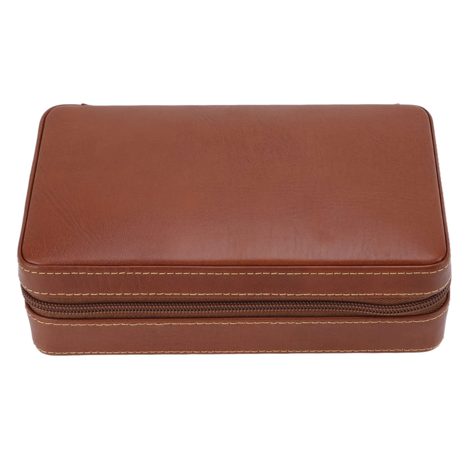 Portasigari in Pelle con Rivestimento in Cedro – Humidor Portatile per 4 Sigari, Include Borsa da Viaggio e Ugello di Ricarica – Ideale per Club, Viaggi e Incontri Eleganti