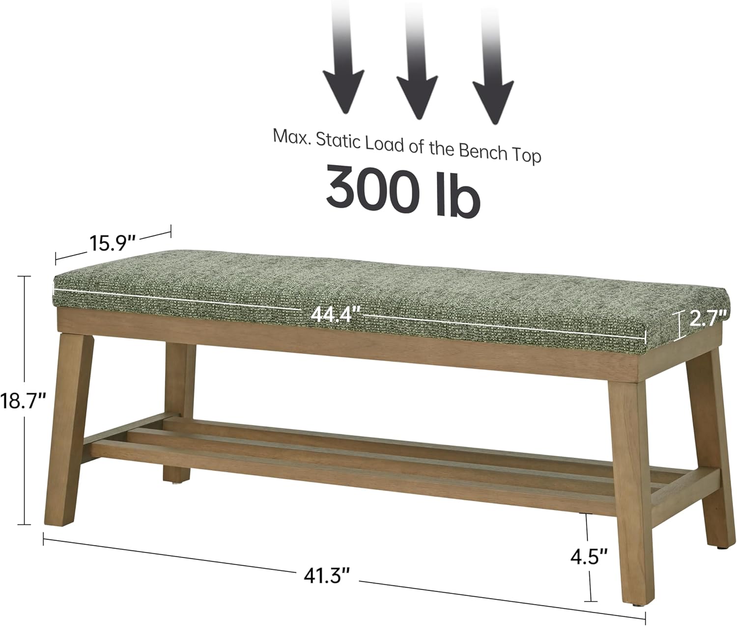 VKNOW Entryway Bench Dimensions