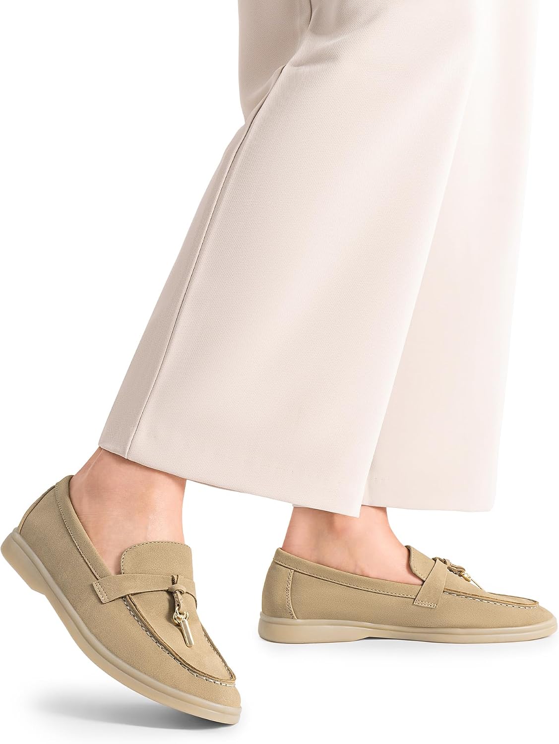 DREAM PAIRS Women's Loafers Suede Loafer Slip-on Comfortable Casual Dressy Business Work Shoes with Arch Support