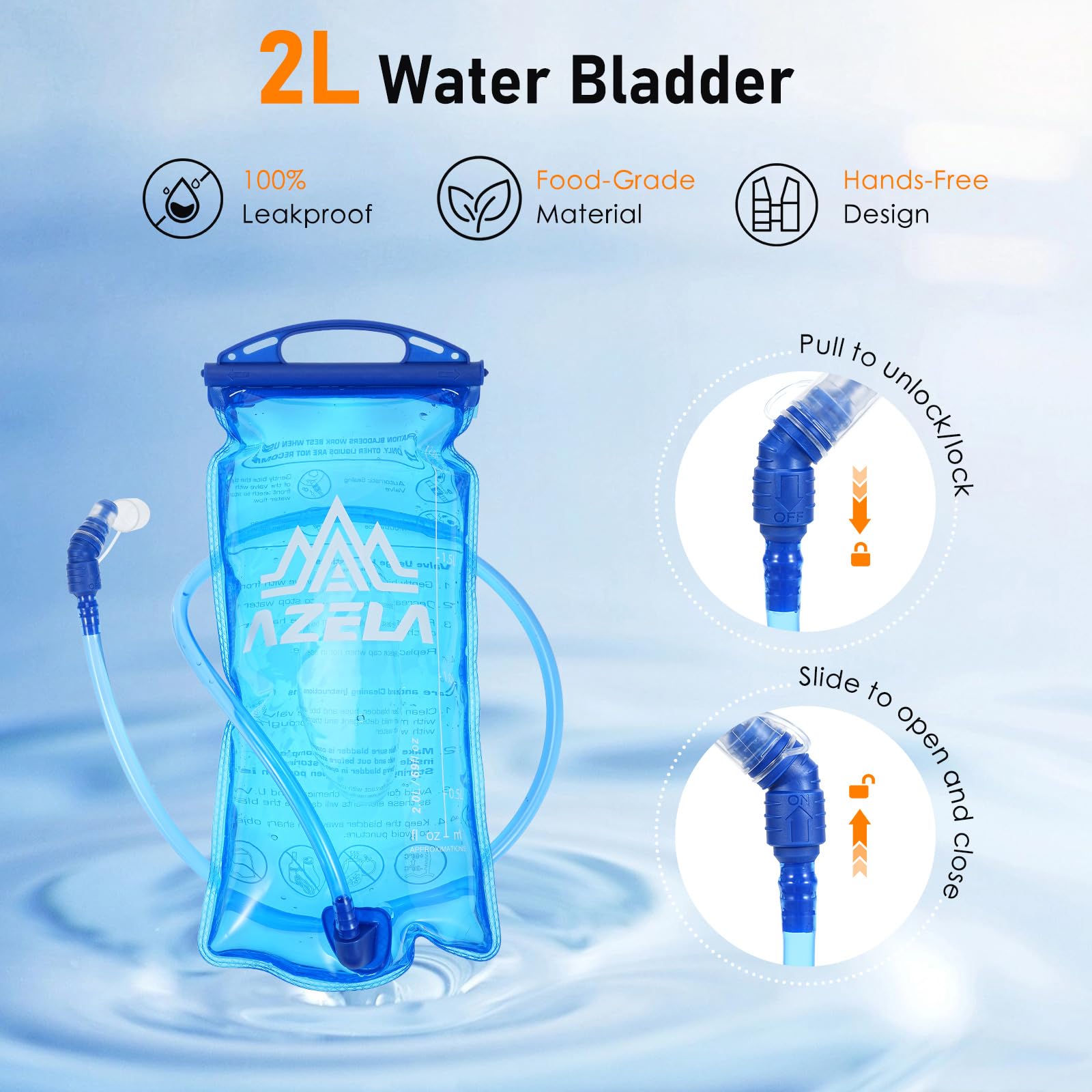 Chaleco Running Hombre Mujer, Ligera Chaleco Hidratacion Trail Running con Vejiga de Agua de 2L Mochila Hidratacion para Carrera al Aire Libre, Maratón, Ciclismo, Escalada, Esquí y Camping