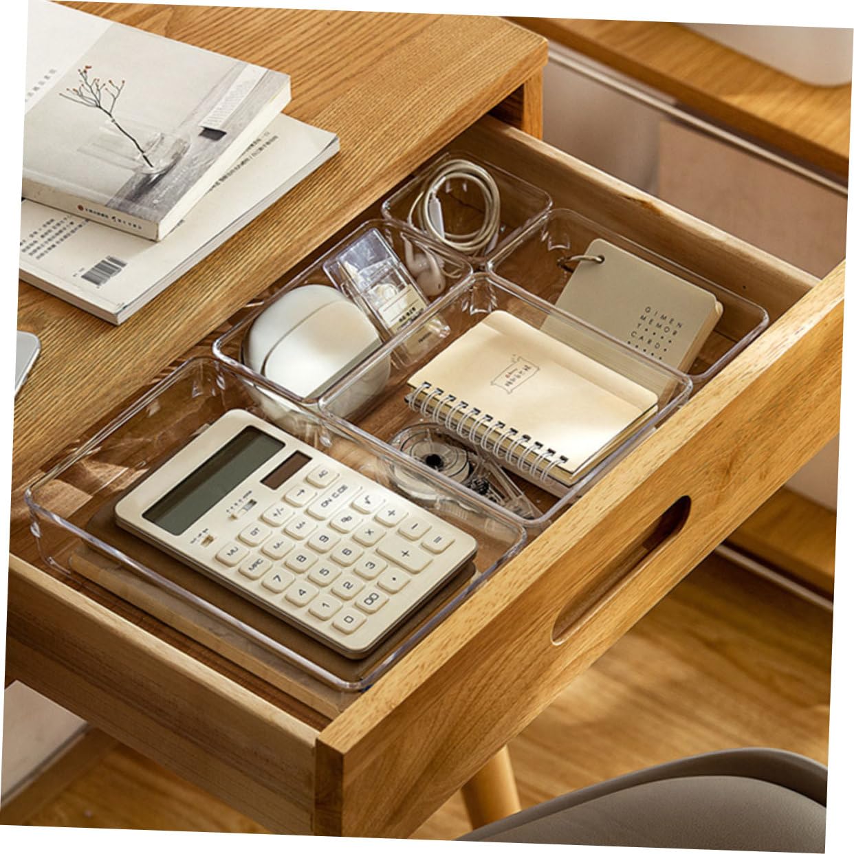 Alipis 6pièces Boîtes De Rangement Multifonctionnelles Transparentes Pour Ustensiles De Cuisine Et Objets Divers Organisateur Pratique Pour Maison