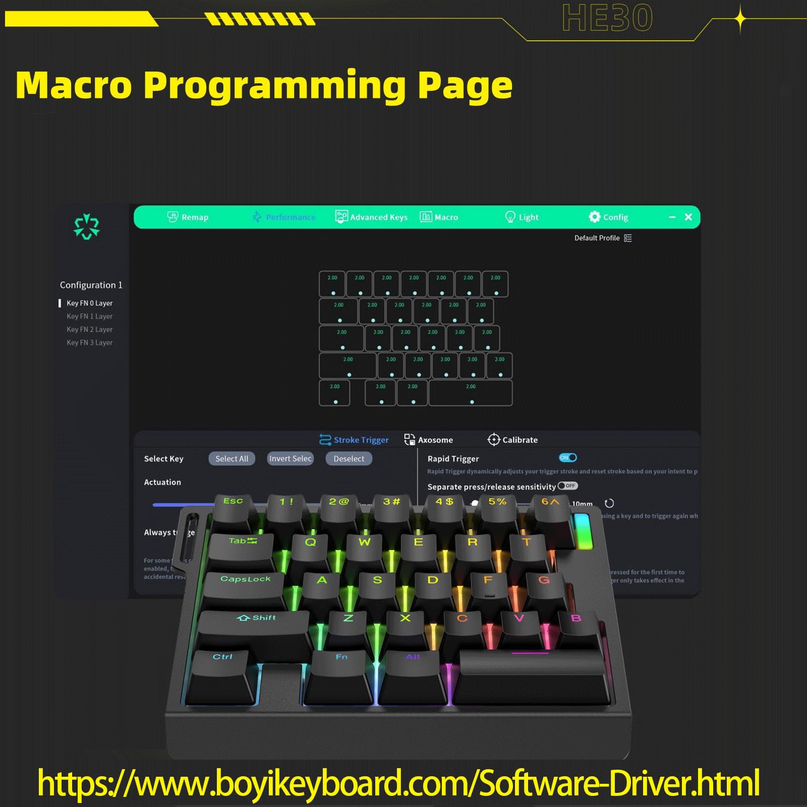 Amazon | HE30 ラピッドトリガー 磁気スイッチ ゲーム用キーボード