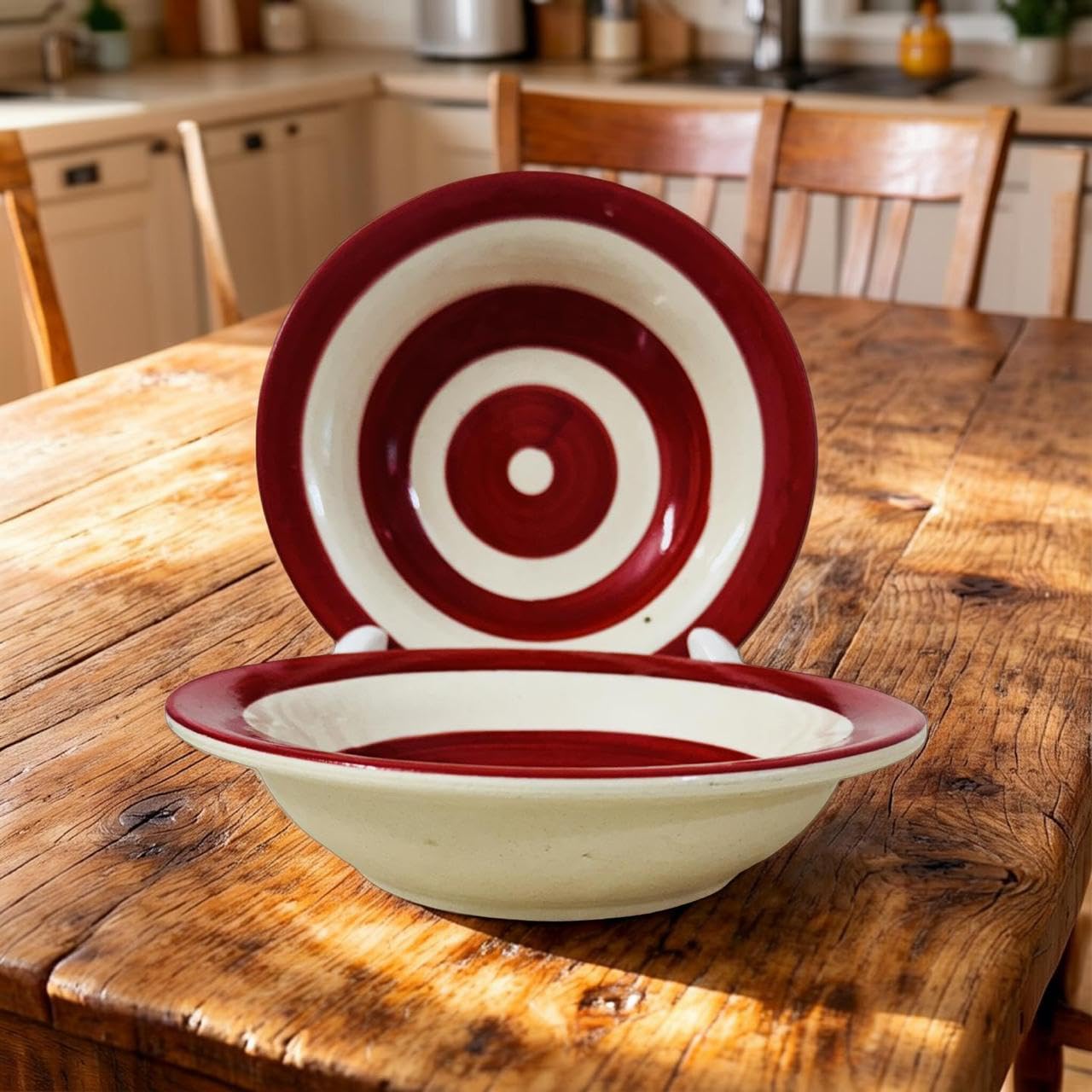 Blue Heart Ceramic Soup Plates - 2 Pack -9