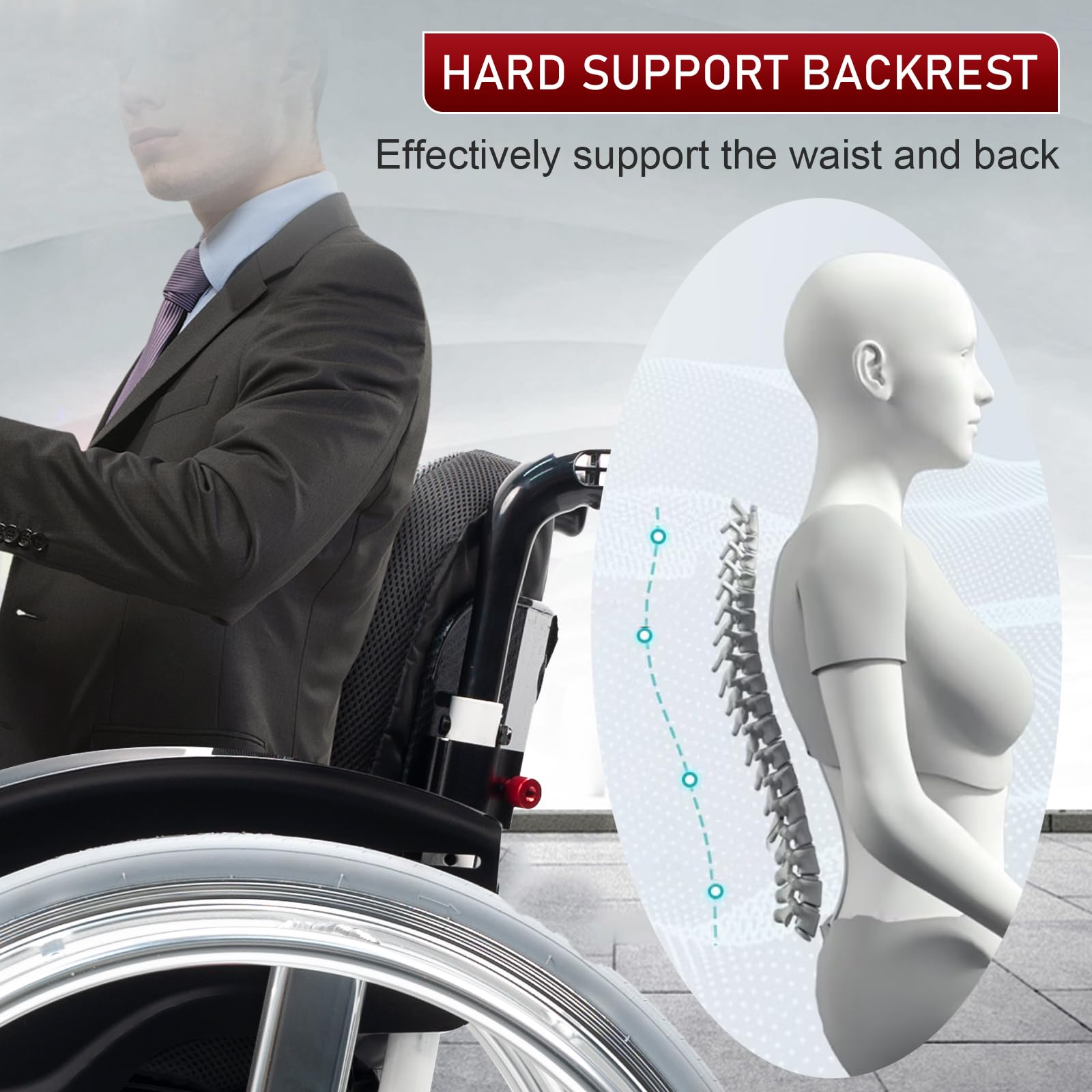 Silla de Ruedas Deportiva para Adulto, marco de aleación de aluminio,Silla De Ruedas De Transporte Plegable Ligera,sillas De Ruedas Manuales Autopropulsadas, liberación rápida(Seat width 42cm/16.5in,A