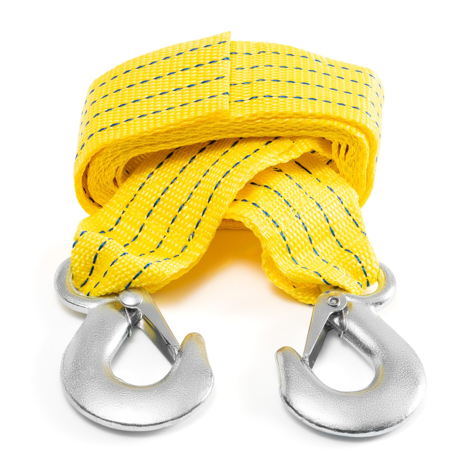 Tow Strap 118 Inch Heavy Duty 10,000 LB Capacity, Boat Winch Strap with Reinforced Loops, Recovery Tow Rope for Vehicle Off-Road & Marine Use, Boat Winch Strap with Hook Alternative