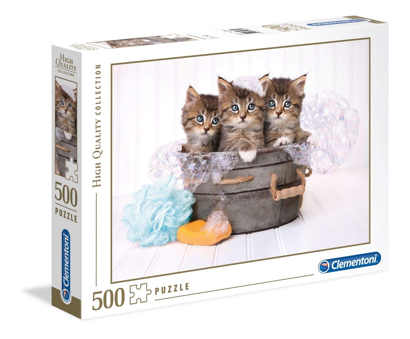 ClementoniPuzzle Kittens & Soap 500 Pieces, Multicolor, 35065