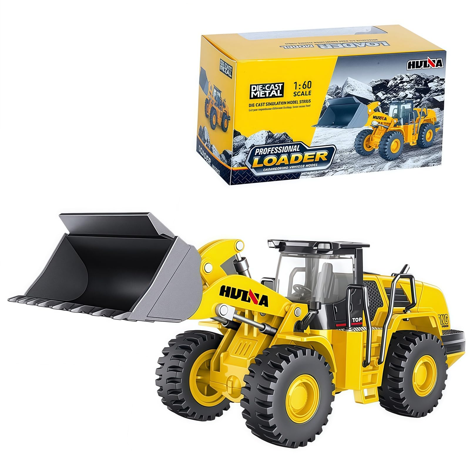 Amazon.com: Qcar 1/60 Wheeled Loader Heavy Duty Construction