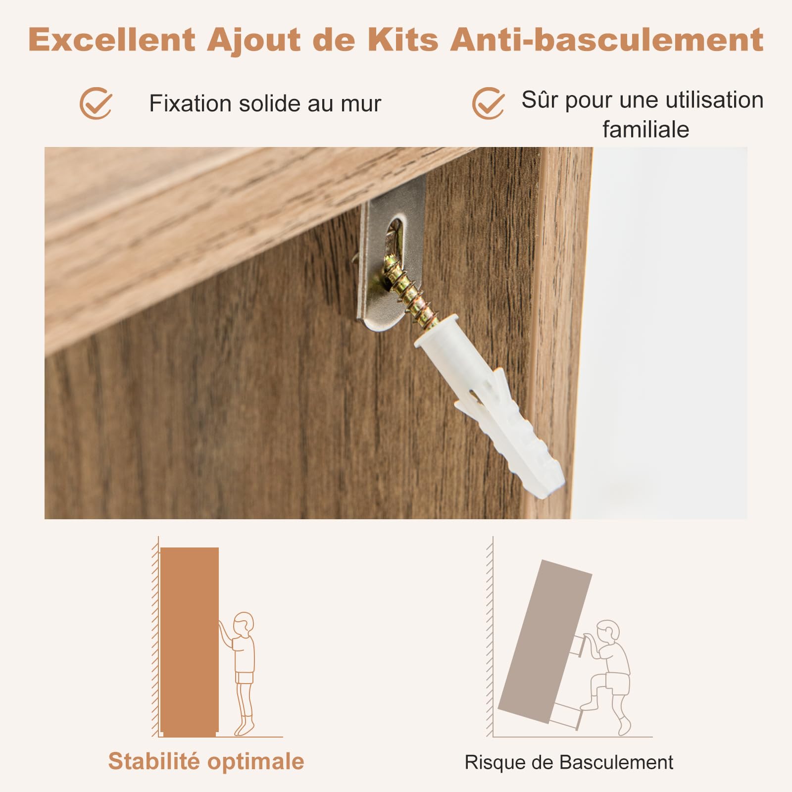GOPLUS Bibliothèque Meuble de Rangement, Étagère Bureau en Bois pour Salon 70 x 20 x 120 CM, 9 Étagère Cube Ouverte, Kit Anti-basculement, Organisateur pour Chambre, Bureau, Charge 25KG (Naturel)