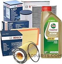 Service Kit 4 Filters (F. Fuel, Oil F., Air, F. Cabin) + 5 Litres Engine Oil 5W-30 for Golf 7 VII 1.6 TDI, A3 1.6 TDI