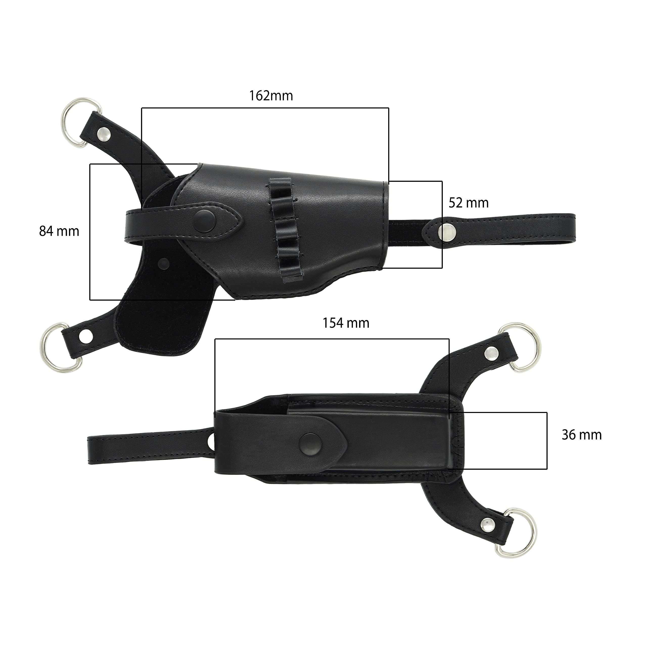 Leather Shoulder Holster for Pistols, Adjustable Vertical Gun Holster