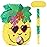 Birchio Pineapple Pinatas Bundle with a Blindfold and Bat (15.4x13x4 Inches), Perfect for Summer Beach Theme Birthday Party Supplies, Hawaiian Tropical Fruit Party Decoration Games