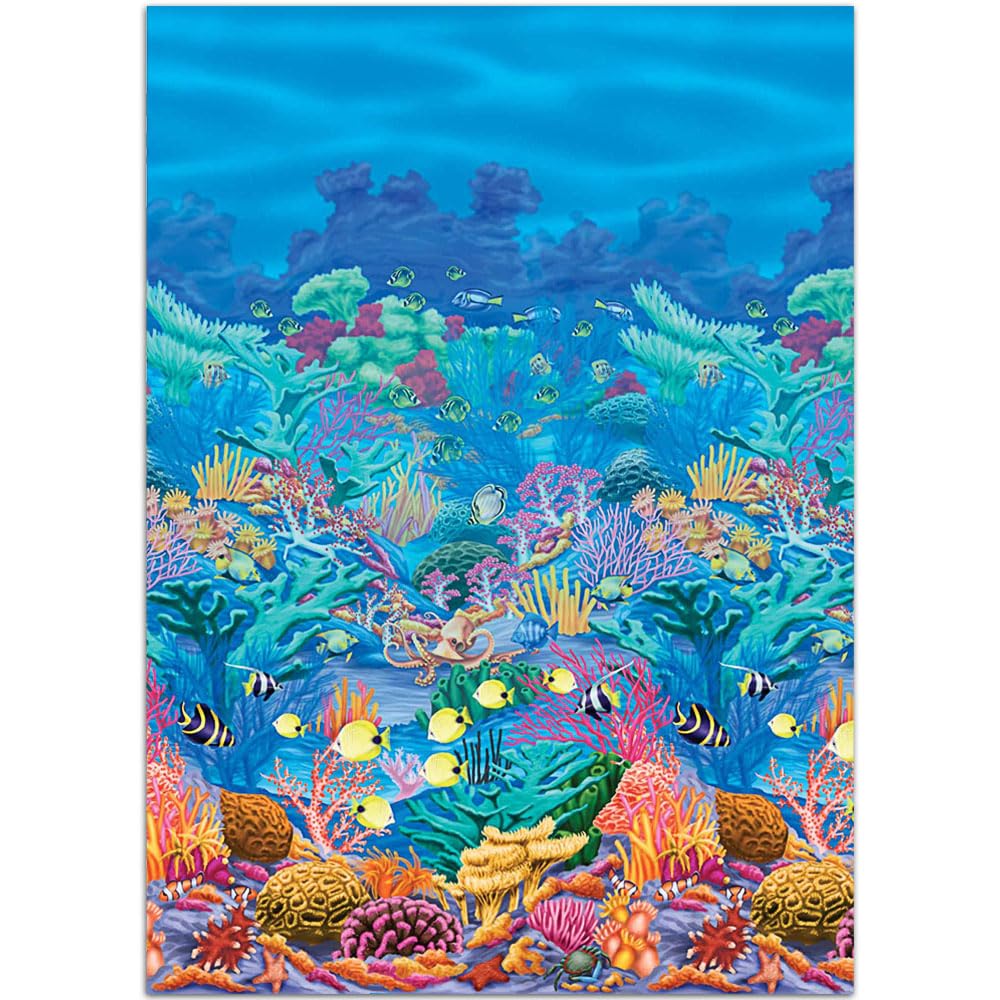 (PKT) Underwater Friends Coral Reef Room Scene Setter Roll