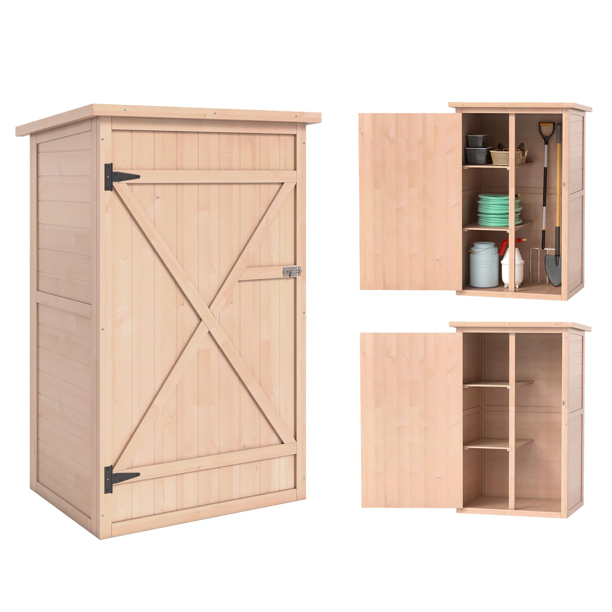 Outsunny Armoire De Jardin En Bois Pent Toit Abri De Jardin Abri De Jardin Abri A Outils Armoire A Outils 845 247