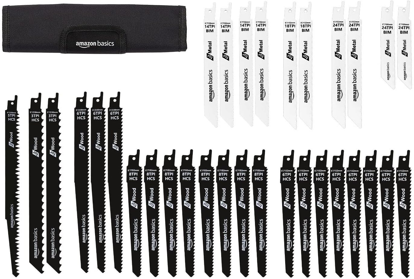 WORKPRO Lames de Scie Sabre 10Piece pour Bois et Métal avec Boîte de