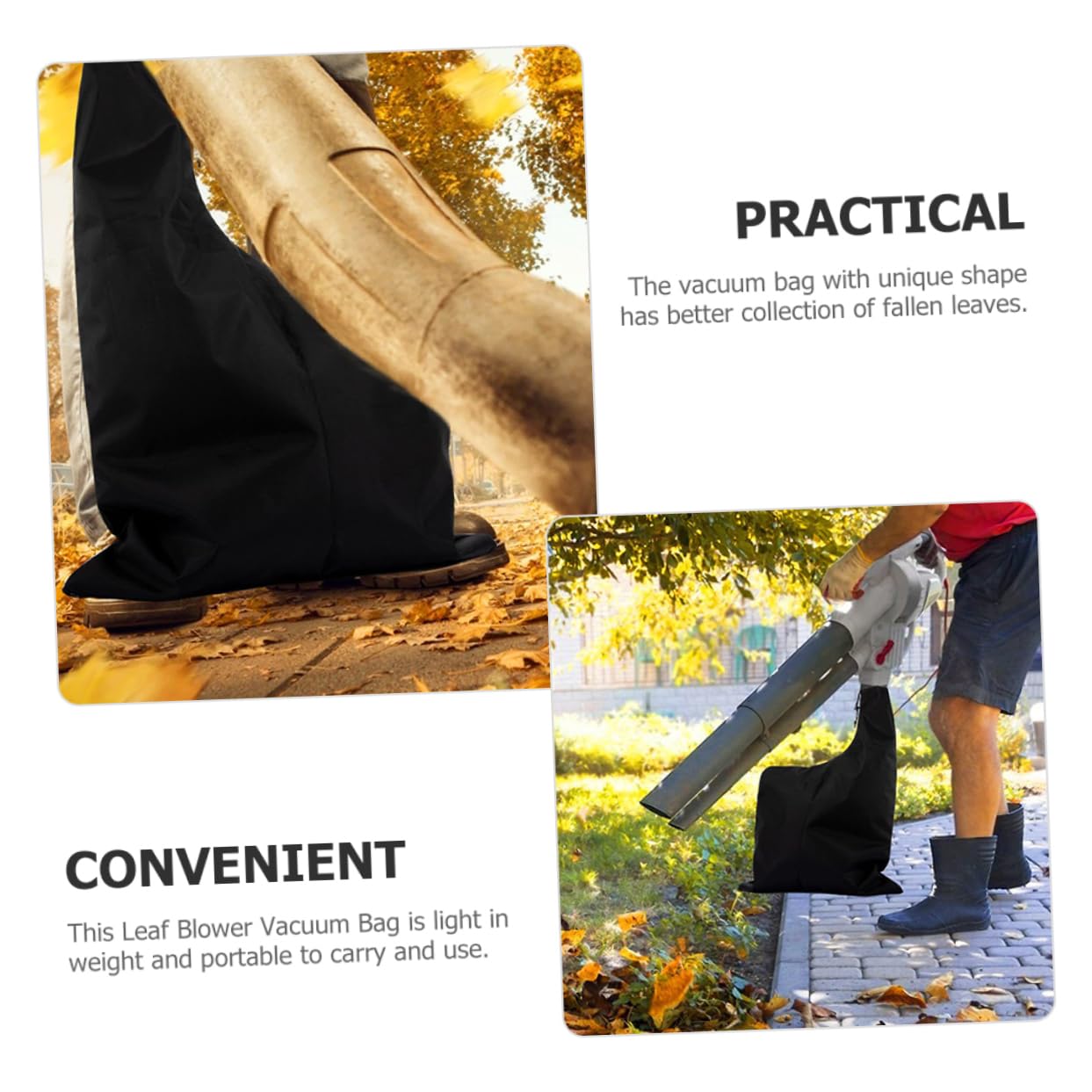 Toddmomy 3 Juegos Bolsa De Vacío Al Aire Bolsa De Hojas De Jardín Aspiradoras Bolsa De Hojas Resistente Al Desgaste Bolsa para Soplador De Hojas Tela Oxford 420d Black 2 Piezas * 3