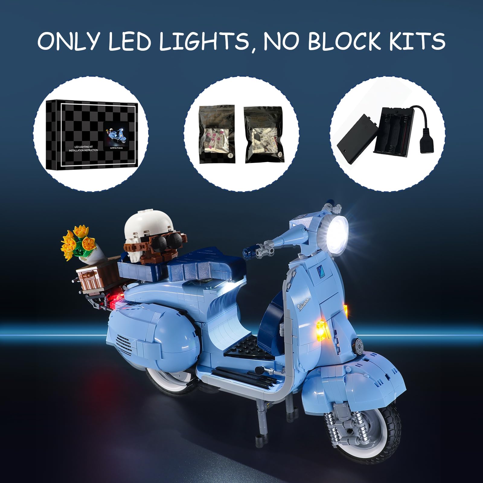 Amazon | Mililier LEDライトキット レゴ 10298 ベスパ 125セット用