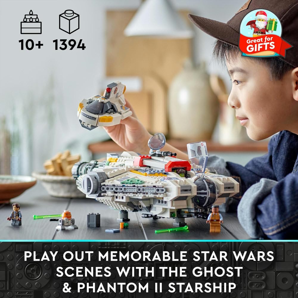 LEGO 75357 Star Wars Ghost & Phantom II Set Featuring 2 Brick