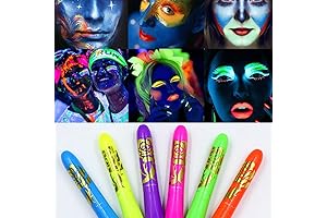 Luminous Face Paint Crayons: Glow in the Dark Halloween Makeup Adventure